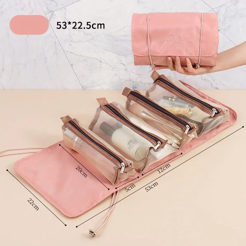 

New Style Makeup Bag Four-in-one Travel Portable Multifunctional Large-capacity Removable Wash Storage Cosmetic Bag