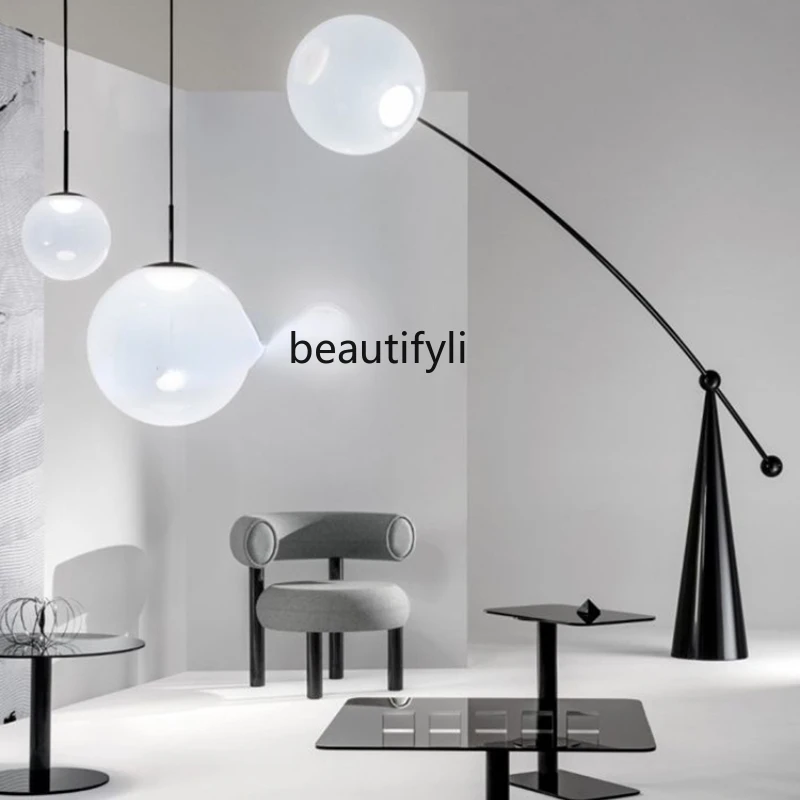

yj Nordic Night Fish Luring Lamp Ins Style Fashionable Living Room Bedroom Modern Designer High-End Villa Floor Lamp