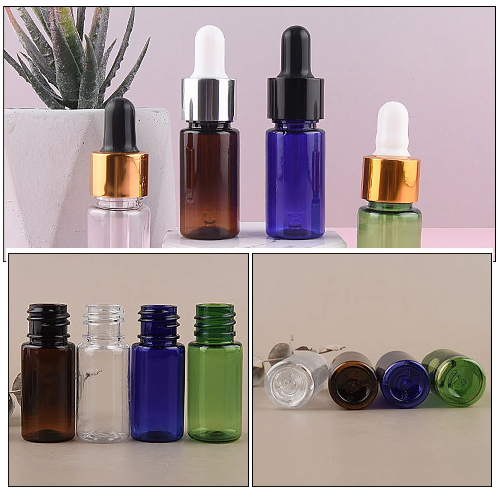 

4Pcs Essential Oil Dropper Bottles Durable Travel Plastic Empty Containers for Perfume and Liquids Essential Oil Bottles Empty