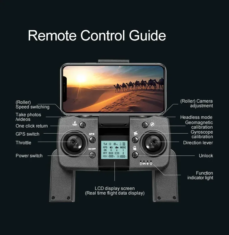 RG606MAX RC Drone 4K HD Camera UAV GPS Obstacle Avoidance Aerial Photography Four Axis Aircraft Brushless Kids Outdoor Toys Boy