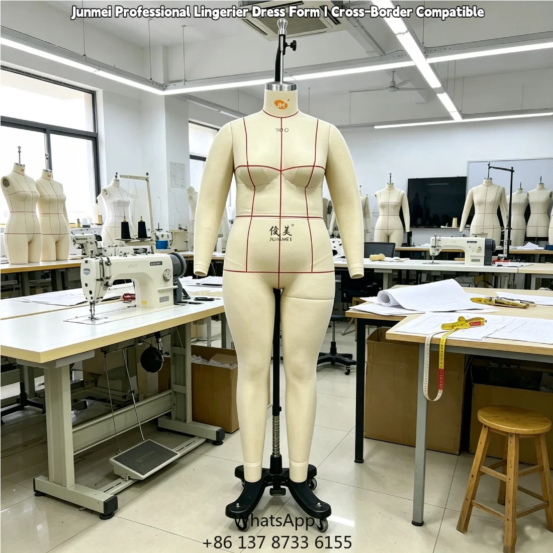 

90D Full-Body Bust Tailor Headless Mannequin Women Fiberglass Material Plus-Size Customized Pattern-Making Cross-Border