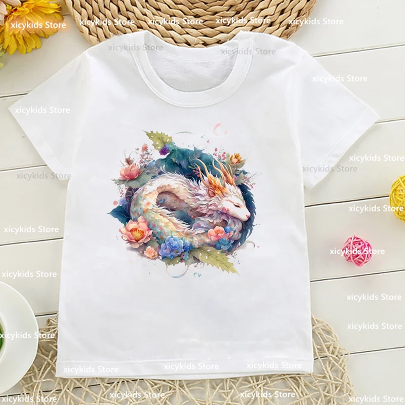 Kawaii Girls T-shirt Funny Cows, Sheep Unicorn Animal Prints Tshirt Kids Cute Girls Clothing Fashion Boys Tshirt Top Wholesale