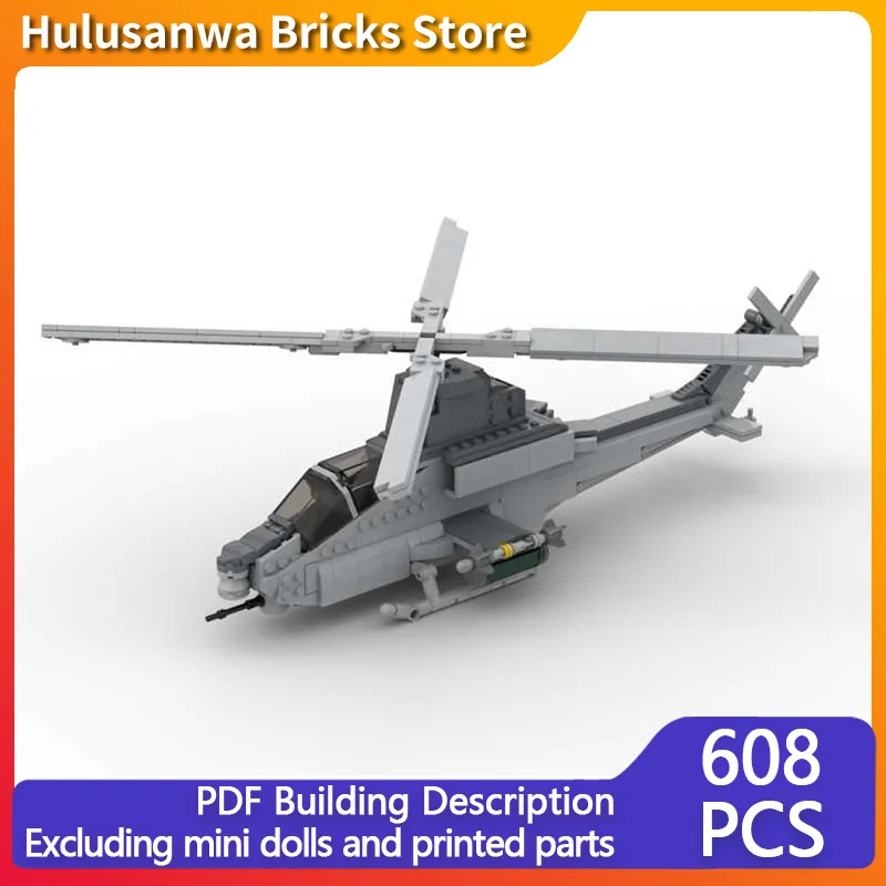 

AH-1Z Viper Вооруженный вертолет MOC Строительные кирпичи Военное оборудование Модульная технология Подарки Праздничная сборка Детские игрушки Костюм