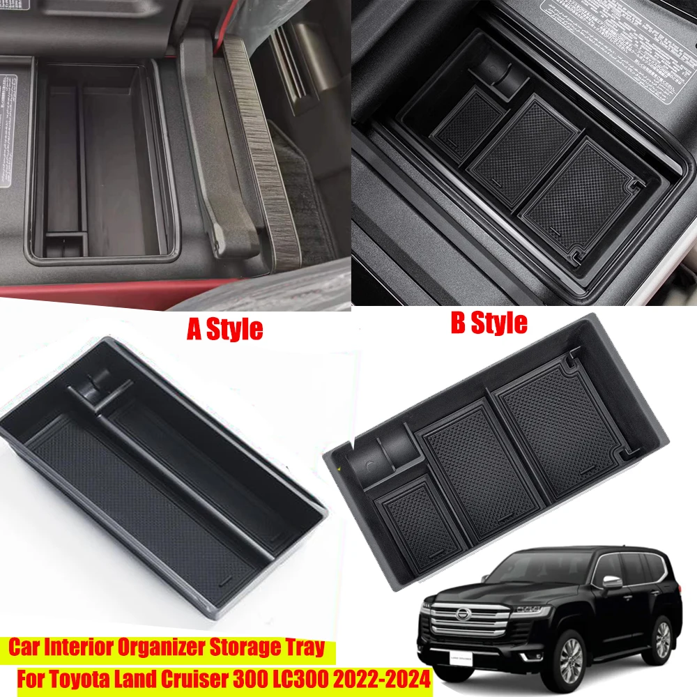 For Toyota Land Cruiser 300 LC300 2022-2024 Console Armrest Storage Box Organizer Tray Car Interior Organizer Accessories