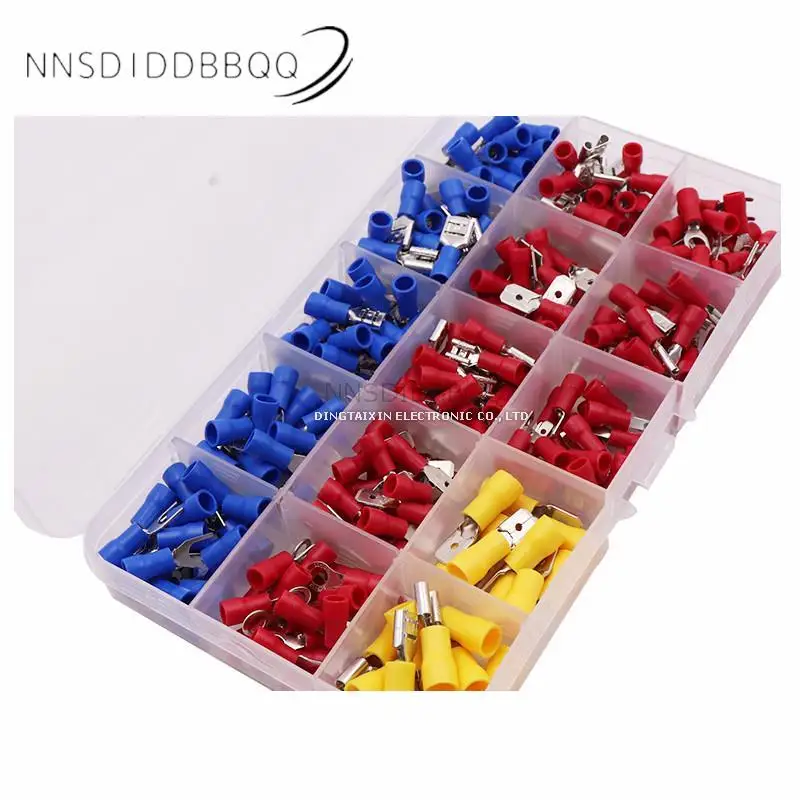 280pcs 15-Type Cold-pressed Terminals Assembly Connecting Terminal With Plastic Storage Box