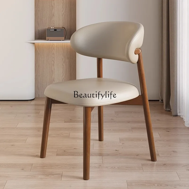 All solid wood dining chair Household wabi sabi antique restaurant cafe back chair