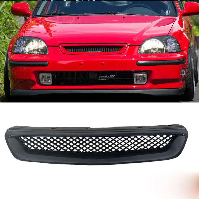 Main Bumper Grilles Radiator Grille Protective Cover Hood Guard Compatible For Civic 1996-1998 Auto Accessories