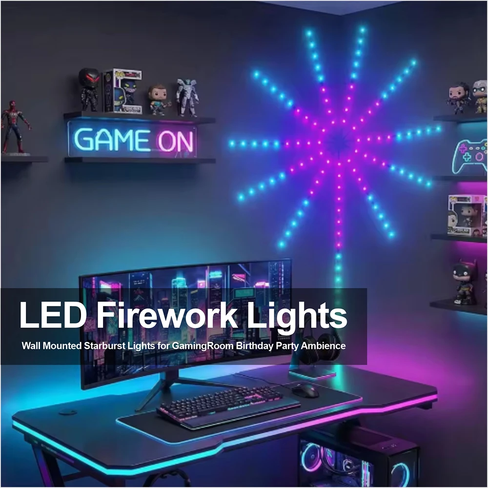 Firework Light Kit USB WS2812B DC5V LED Light Individually Addressable Led Strip Module 28Key Remote Bluetooth App Music Control