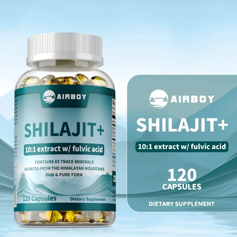 

Shilajit Capsules - Antioxidant, Reduce Fatigue, Promotes Heart & Bone Health, Helps Boost Energy and Cognitive Performance