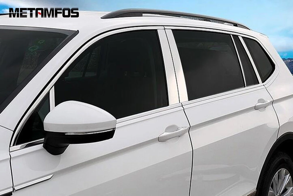 For VW Volkswagen Tiguan 2017 2018 2019 2020 2021 Full Window Sill Frame Cover Trim Decoration Sticker Accessories Car Styling