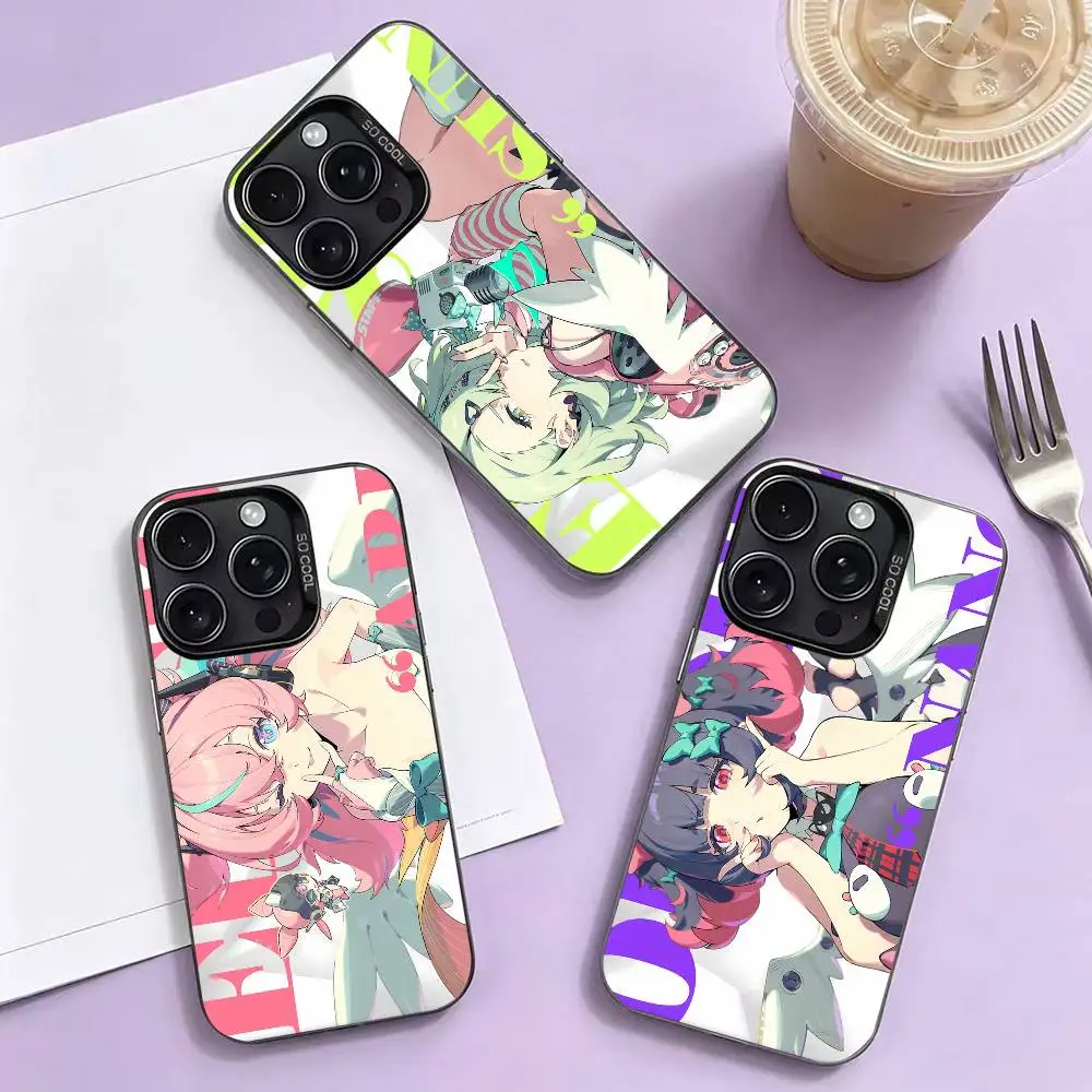 Capa de Celular Sunna Aria Nangong Yu ZZZ para iPhone 17, 16, 15, 14, 13, 12, 11 Plus, Pro Max, XS, Capa Protetora Colorida Prateada