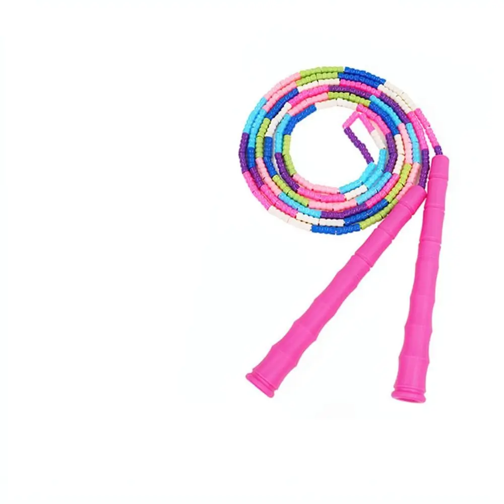 Adjustable Skipping Rope For Kids Training Soft Bead Structure Portable Fitness Tool School Daily Exercise Sports Equipment