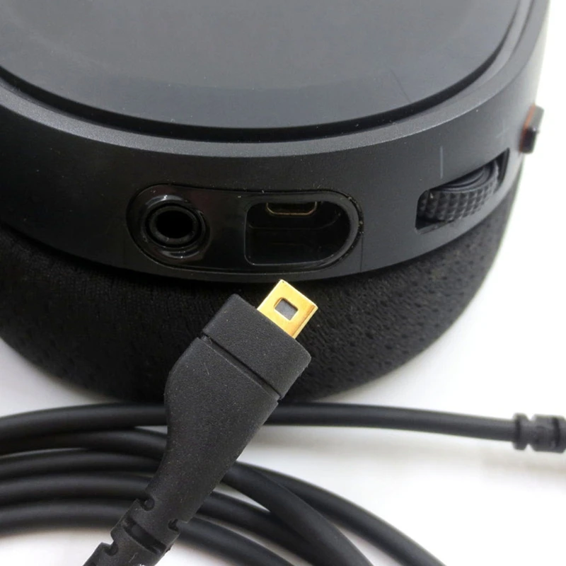 كابل سماعة رأس للألعاب 3.5 ملم قابل للفصل مع التحكم في مستوى الصوت 1.5 متر لـ Arctis 3 5 7 سماعات الألعاب كابل سلك الصوت