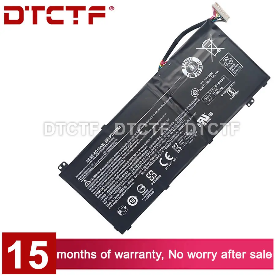 DTCTF 11.4V 52.5wh 4605mAh Model AC14A8L battery For Acer Aspire VN7-571 VN7-571G VN7-591 VN7-591G VN7-791G laptop