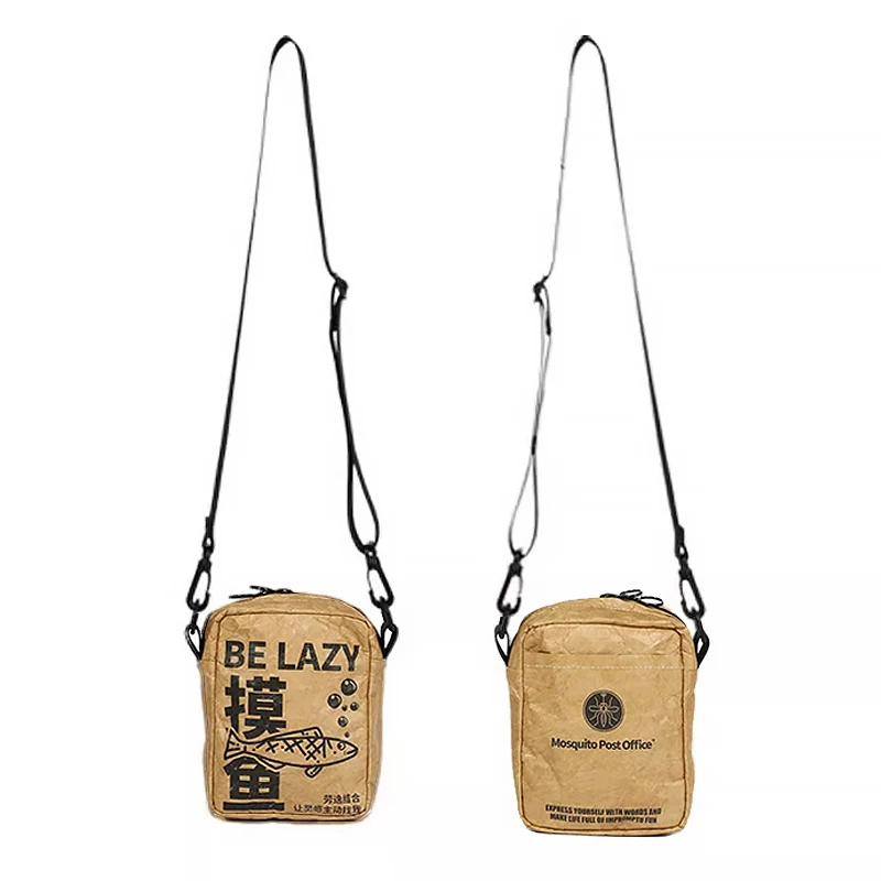 Bolsa de ombro masculina casual, à prova d'água, bolsa de papel dupont, bolsa tipo estilingue para homens, bolsa crossbody, mini bolsa mensageiro retrô