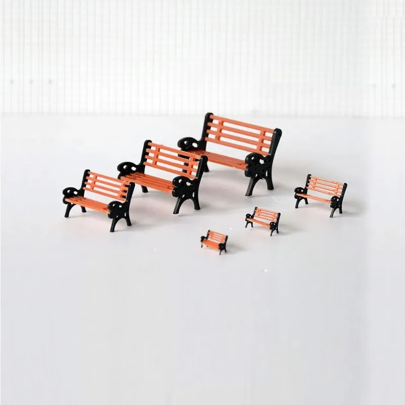 1pcs 1:25-1:150 Scale Miniature Park Street Chair ABS Plastic Model Seat Bench For Railway City Road Garden Decor Dioramas Kit