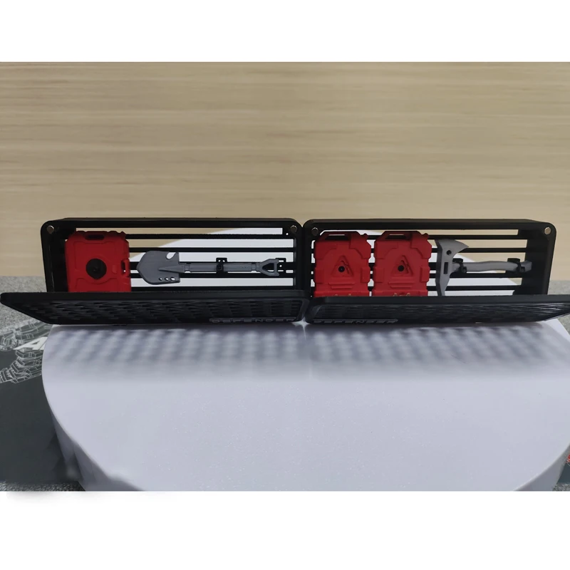 1Set Scomparto per attrezzature fuoristrada Contenitore per dispositivi PLA stampato in 3D Accessorio Mofdified per auto da arrampicata RC MJX H8H in scala 1/8