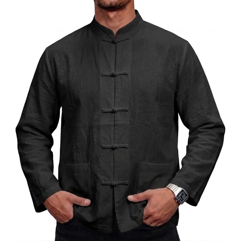 New Cotton Shirts for Men Casual Linen Shirts Lightweight Long Sleeve button Henley Beach Shirts Hawaiian T Shirts for Men