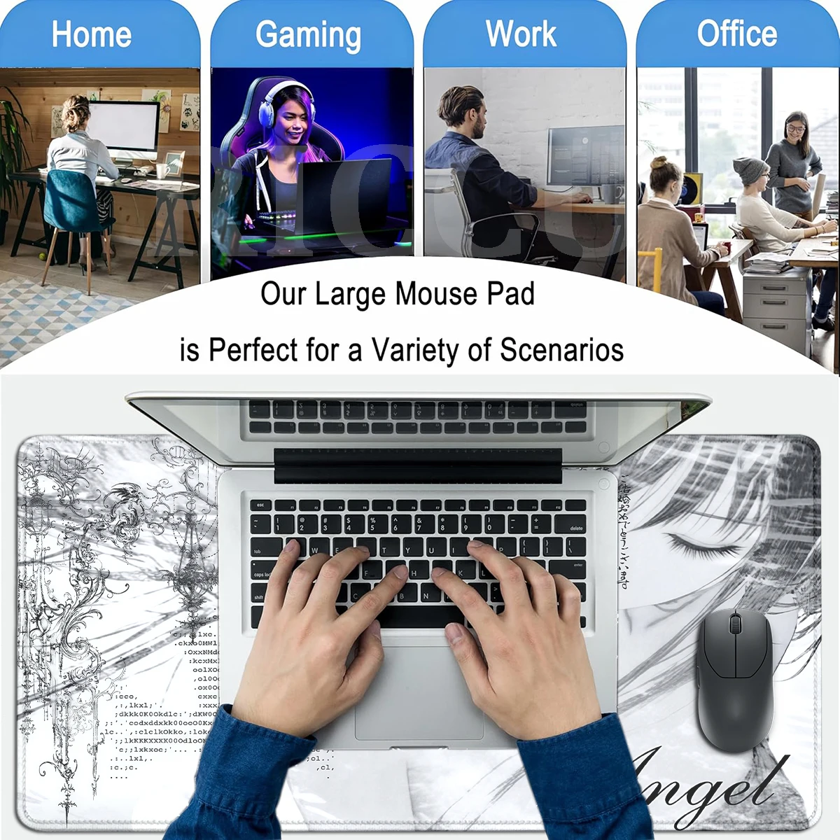 Anime Aesthetics Mousepad Blac - Gaming Accessories Girly review and price