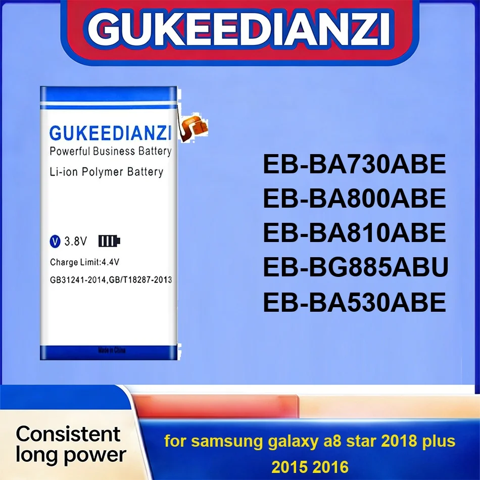 

Mobile Phone Battery Safe EB-BA530ABE EB-BA730ABE EB-BA810ABE 3800-4700mAh For Samsung Galaxy A8 Star 2018 Plus 2015 2016