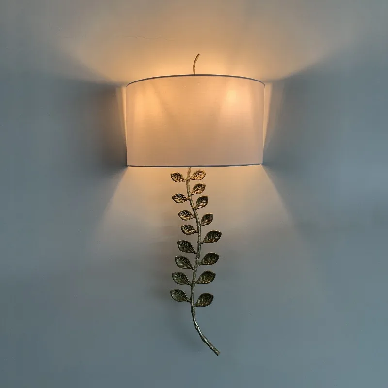 American simple light luxury all-copper wall lamp, living room TV background wall wall lamp, retro bedroom bedside lamp