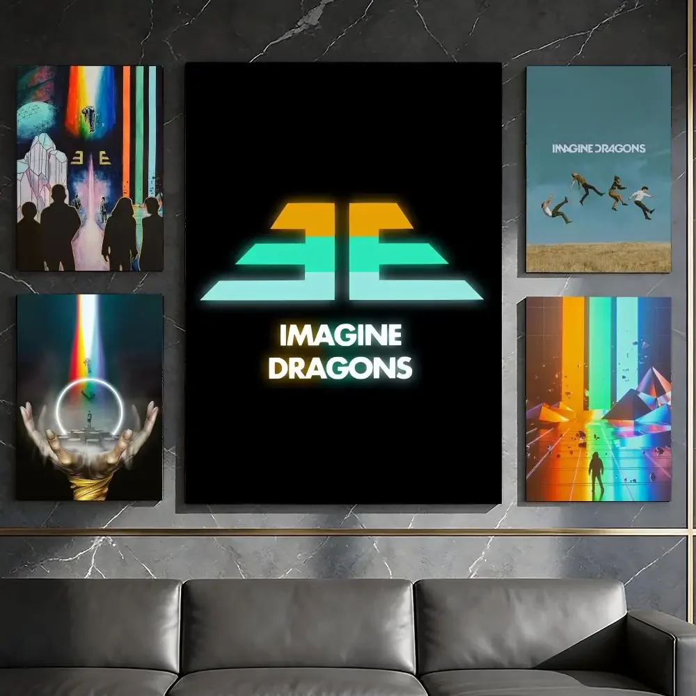 Band I-Imagine D-Dragons Poster Waterproof Peel & Stick Wall Sticker Self Adhesive Art Decor For Living Room Bedroom