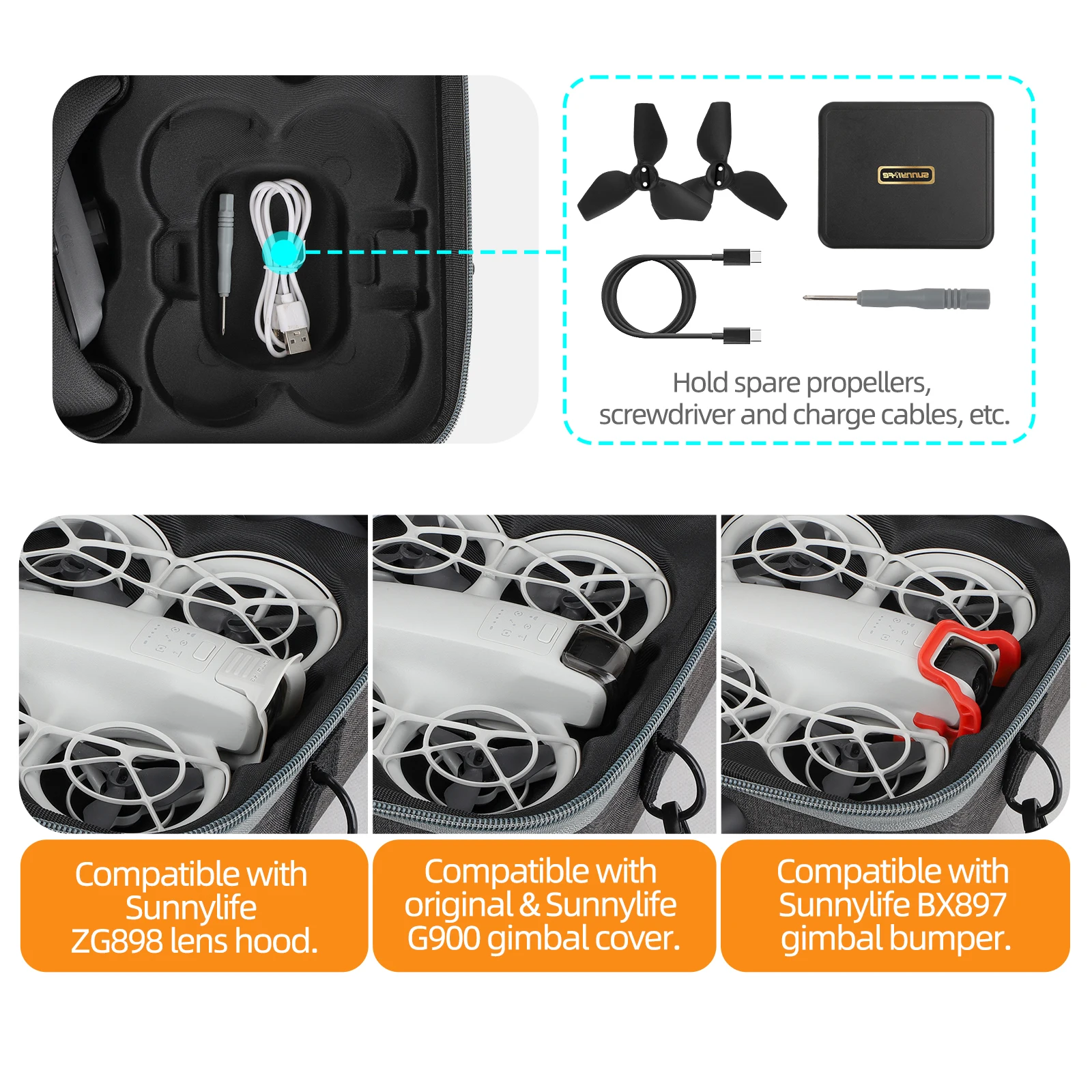 Combo Bag For DJI NEO Motion Fly More Combo Goggles N3 DJI RC Motion 3 Large Capacity Storage Case With Sling Strap Handbag ACC