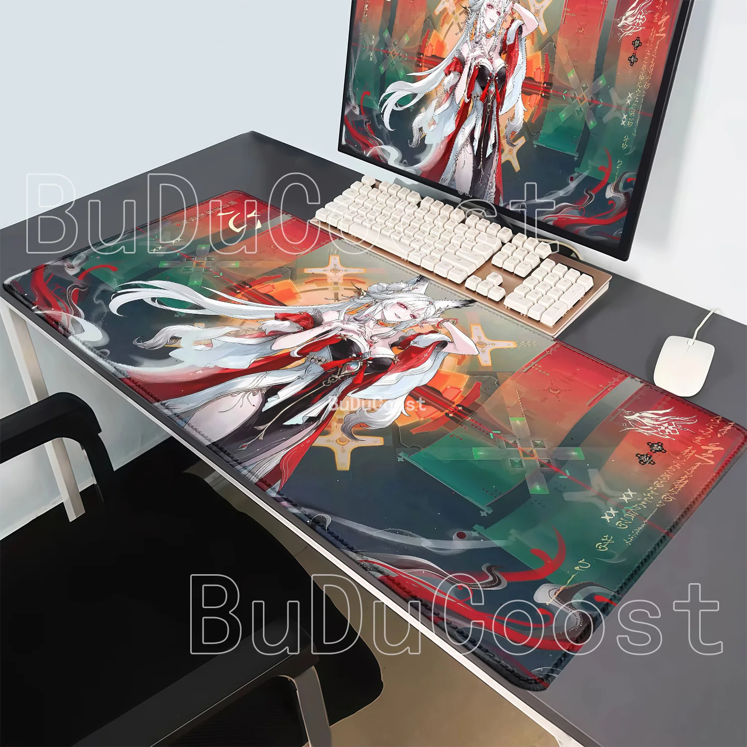 XXL WuWa Hsin Wuthering Waves Non-Slip Mouse Pad Gaming Overlock Mousepad Keyboard Offices Accessories Mat HD Printing Desk Mat