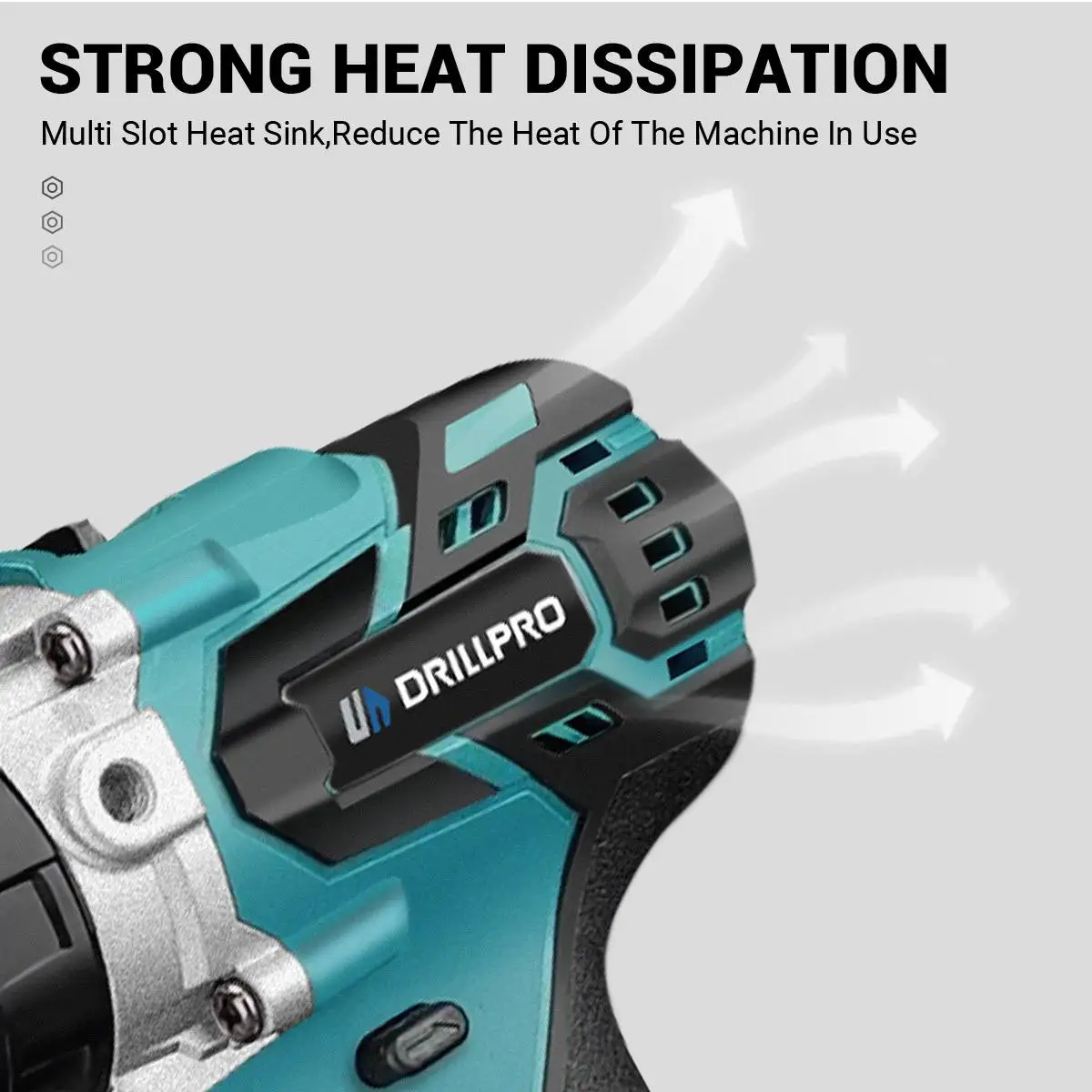 Drillpro 13MM Brushless Electric Impact Drill 20+3 Torque Screwdriver Hammer Drill Winter Ice Power Tools For Makita Battery