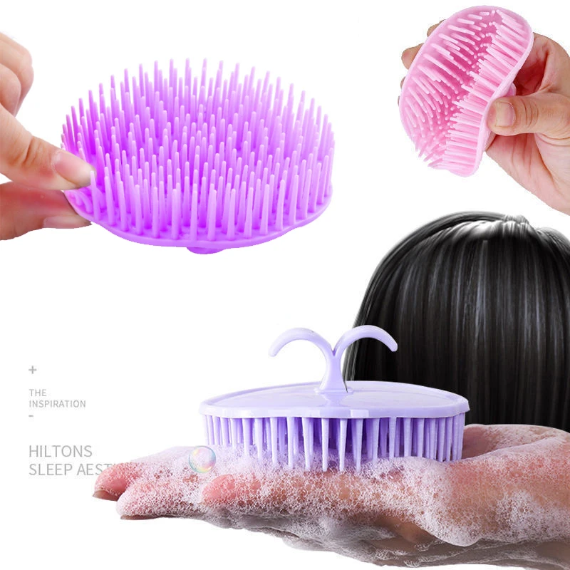 Soft Silicone Shampoo Brush Head Massage Brush Personal Care Bathroom Products Hair Washing Hair Scalp Massage Comb