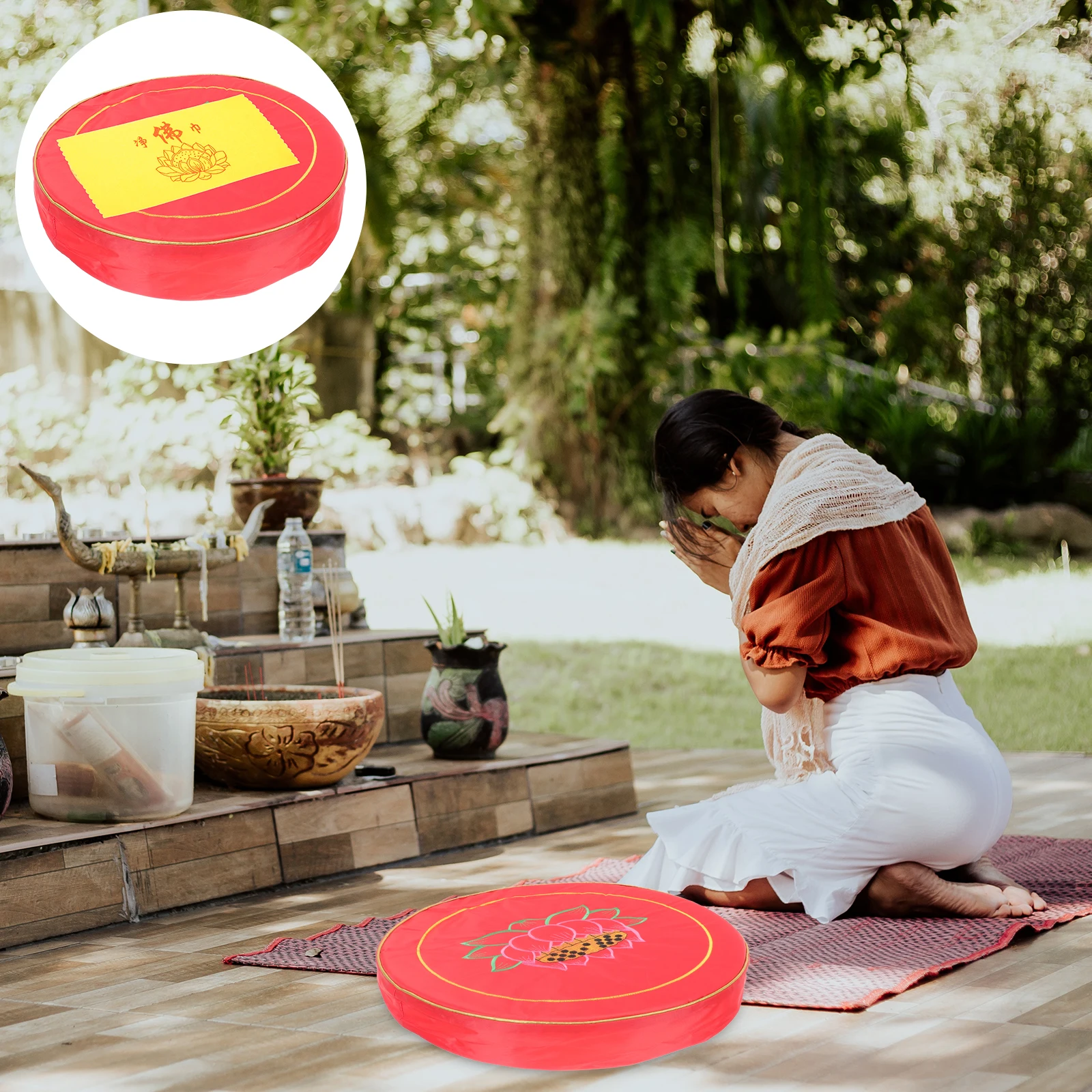 

Cushion Pad Seat for Prayer Sitting Mat Round Household
