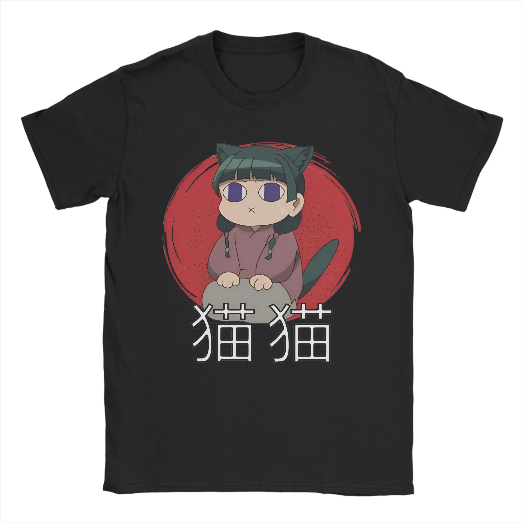 Casual Maomao Chibi T-Shirt Men's Round Neck Short Sleeve Clothes The Apothecary Diaries Cotton Summer Tops Shirts