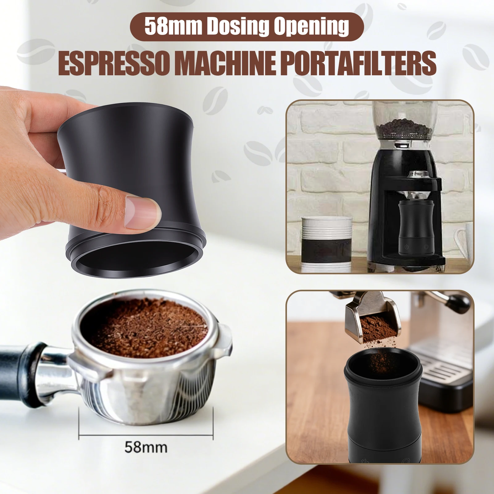 Digital Coffee Dosing Cup with Scale, Rechargeable Portable Coffee Bean Weighing Cup with LED Display