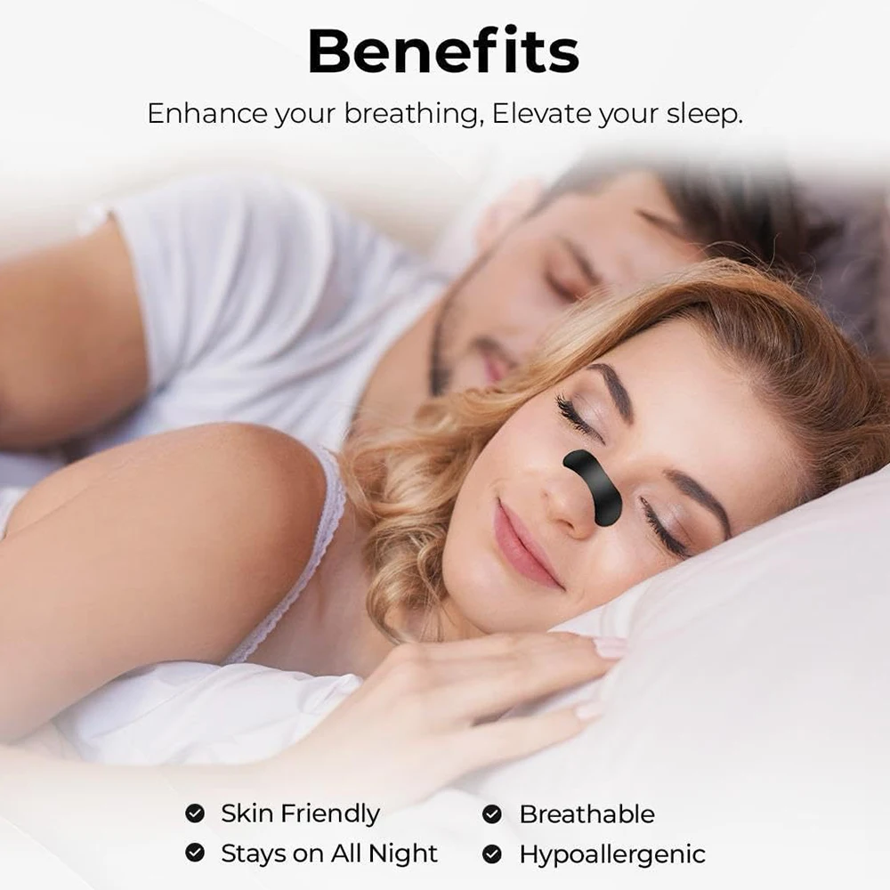 10/100Pcs Breathing Nasal Strips Anti Snoring Nose Strips Right Way Stop Snoring Sleeping Aid Device Easier Breath Improve Sleep