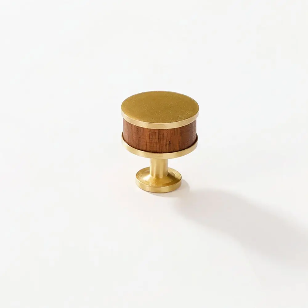 Solid Walnut Metal Pendant Drawer Knobs Vintage Italian Style Cabinet Handles Modern Minimalist Furniture Hardware Decoration