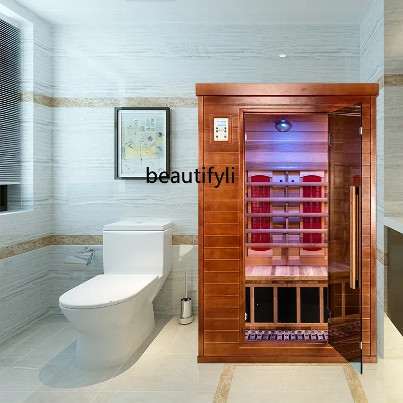 

smt03 ss new styelSteam room Household and commercial wood sauna, sauna box Single double sweat sauna