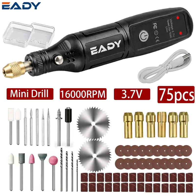 Mini Electric Drill USB Rechargeable Cordless Engraving Pen Dremel Tools Rotary Tool Cordless Hand Drill Mini Polisher for Hand image 4