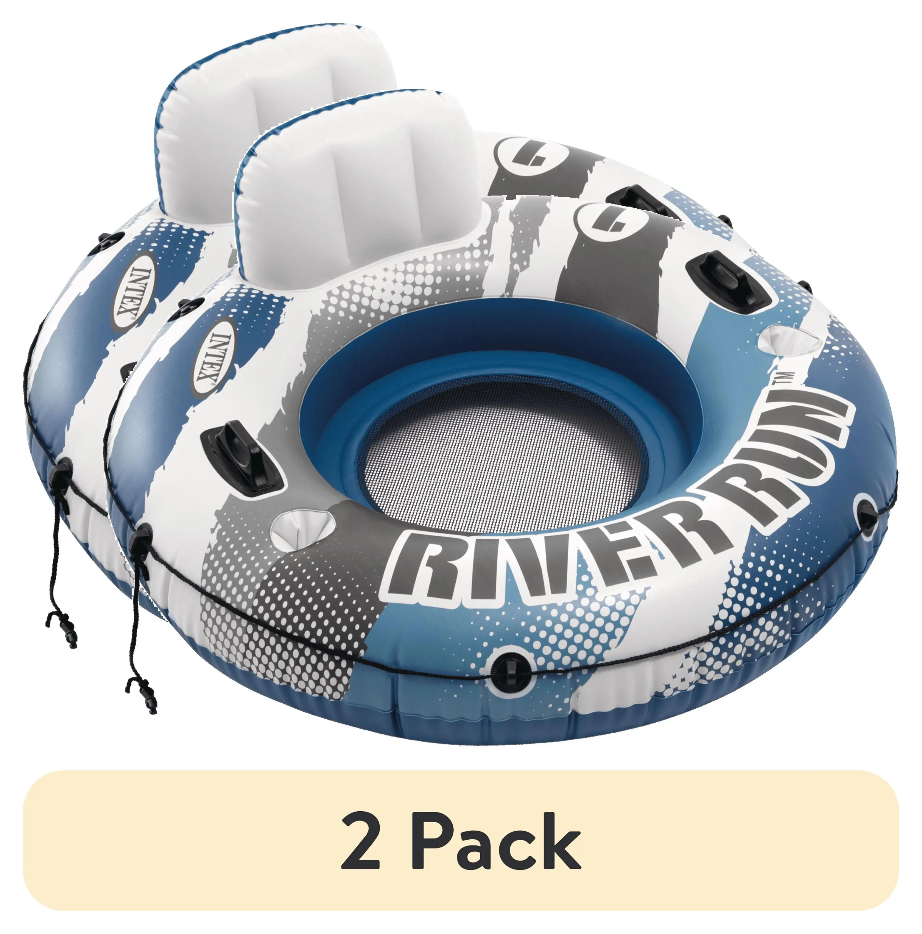 2 pack inflatable floating water tube for river lake pool use with quick connect system