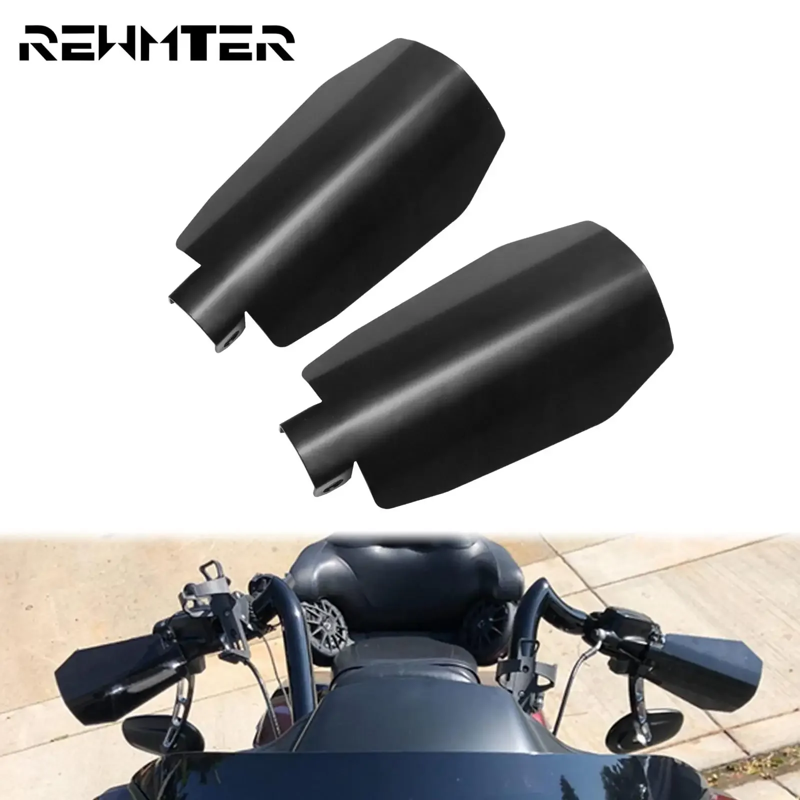 Motorrad Matte Schwarz Schatten Handschutz 2PCS Stahl Hand Guards Protector Wind Fallen Schutz Für Harley Dyna Softail Touring