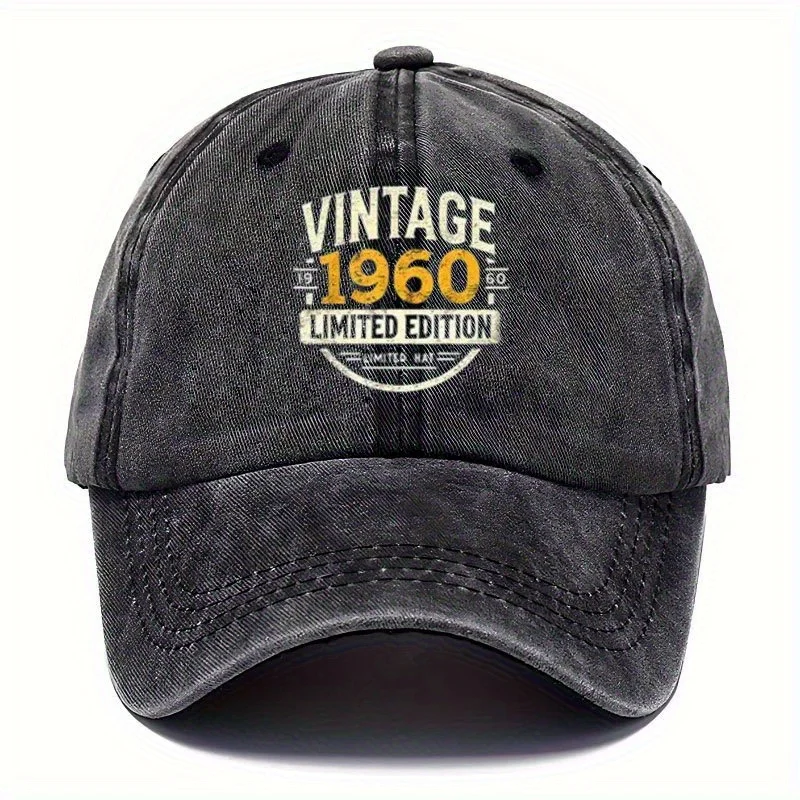 Verstellbare Vintage-Baseballkappe, limitierter Druck von 1960, Unisex, perfekt für Outdoor-Sport und Freizeitkleidung