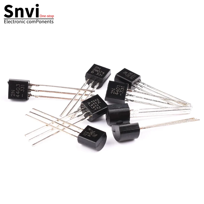 Snvi 50pcs triode 2n3904 2n3906 2n4403 2n2907 2n4401 2n2222 Pn2222 2n5551 2n5401 To 92 To92 Transistor