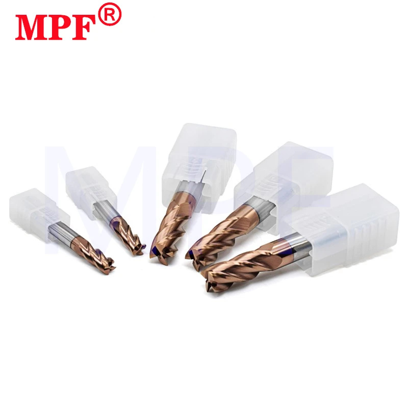 Cnc HRC55 4-Flutes Alloy Coating Black Steel Carbide Milling Cutter CNC Machine Machining Flat Endmill Tools 1.0-20.0mm tools