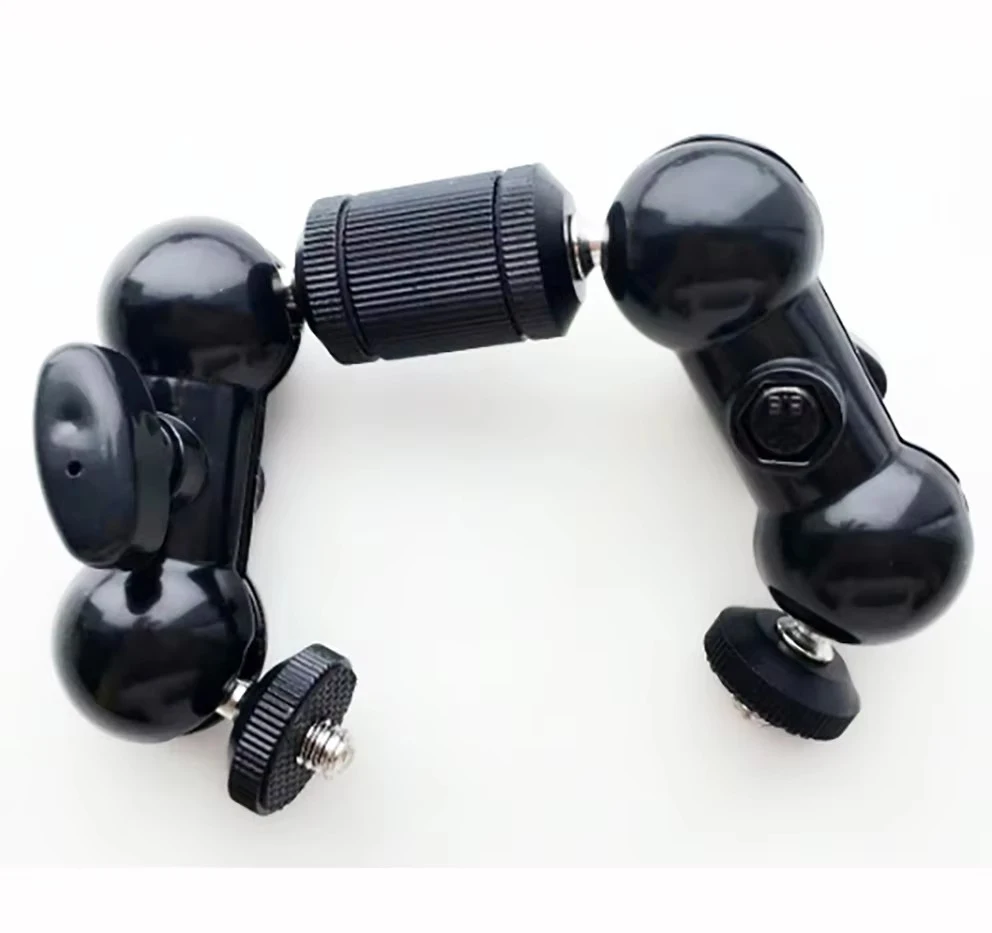 Aluminium 360 °   Adaptateur 1/4 ", support de bras magique articulé pour trépied de moniteur de caméra, adaptateur 1/4-20, unité d'adaptateur 1/4
