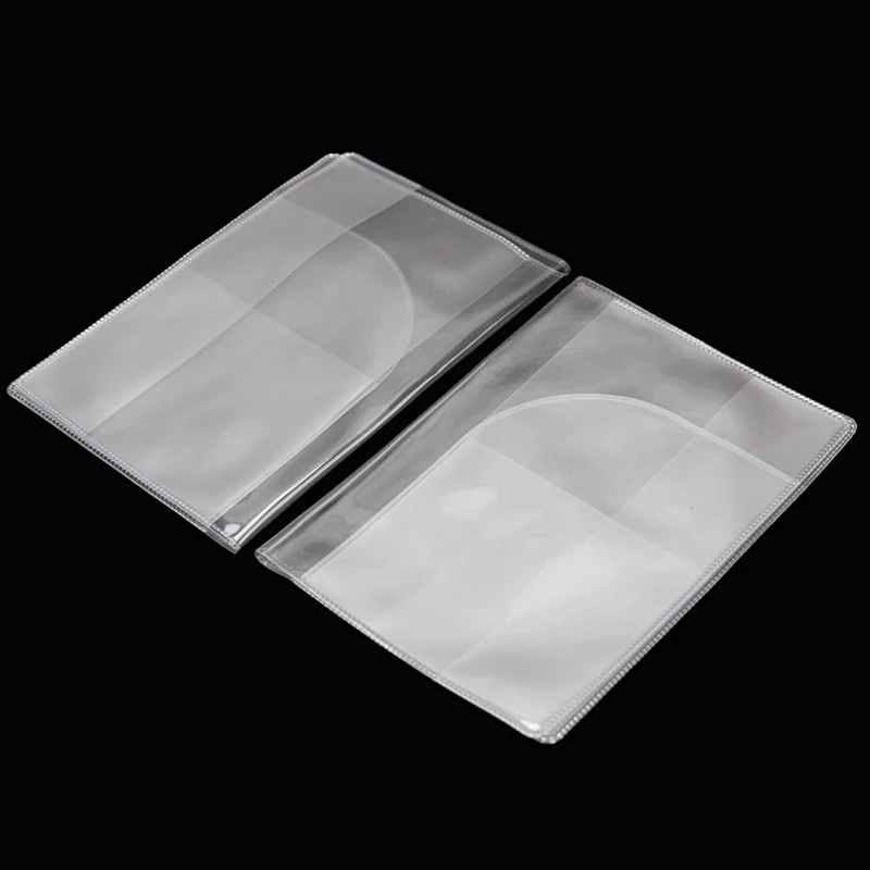 

passport holder2 x Fashion Transparent Passport Holder Cover Case Travel Wallet Protector Folder