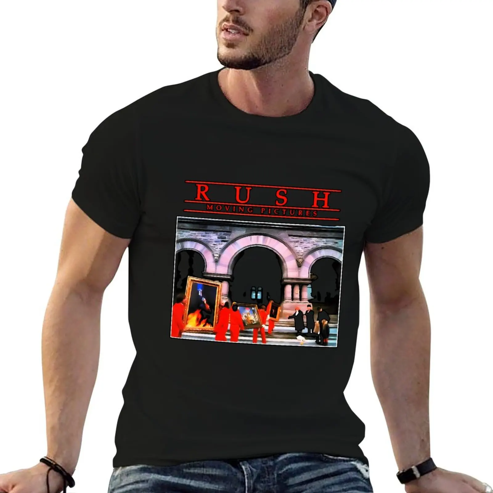 

Moving Pictures Rushs T-Shirt man t shirts cotton man t shirt cotton T-Shirt