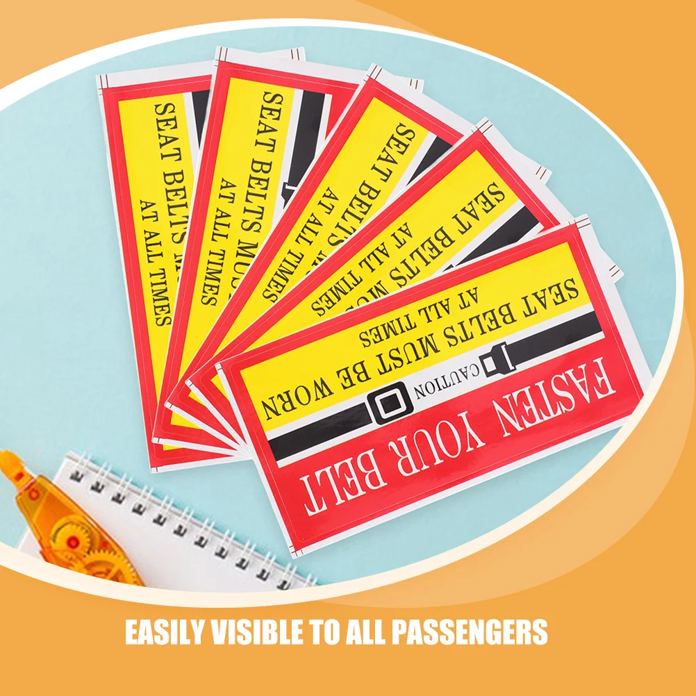 12 قطعة من ملصقات التحذير، ملصقات لاصقة متينة لنافذة لوحة القيادة، تذكير بالسلامة