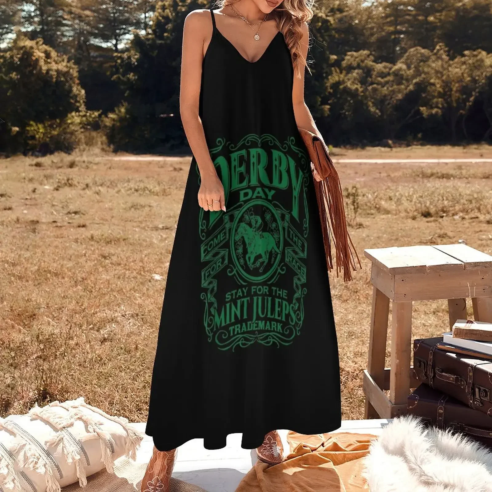 Funny Derby Day and mint juleps, Kentucky horse racing Sleeveless Dress elegant party dress for women 2024 Dress