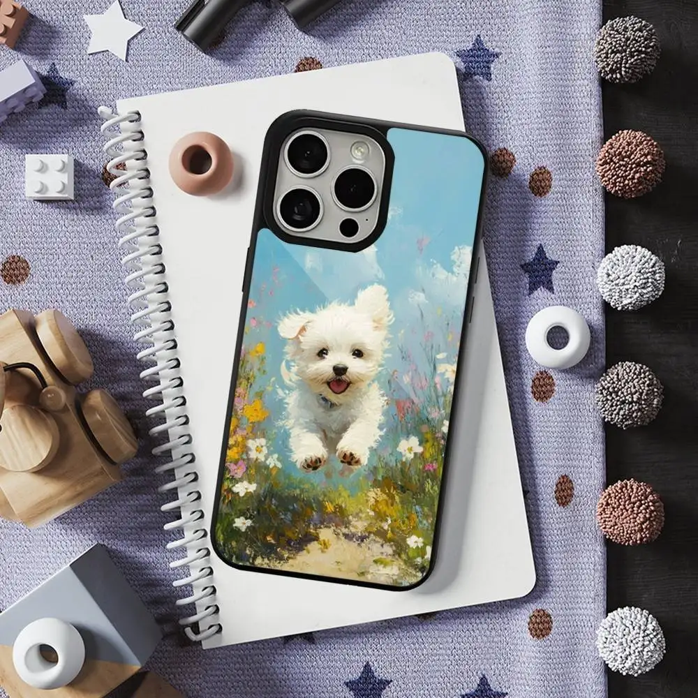 حافظة هاتف Shih Tzu لهاتف iPhone 16,15,14,13,12,11,Pro,Max,Plus, Mini,Magsafe, حافظة شحن لاسلكية مغناطيسية