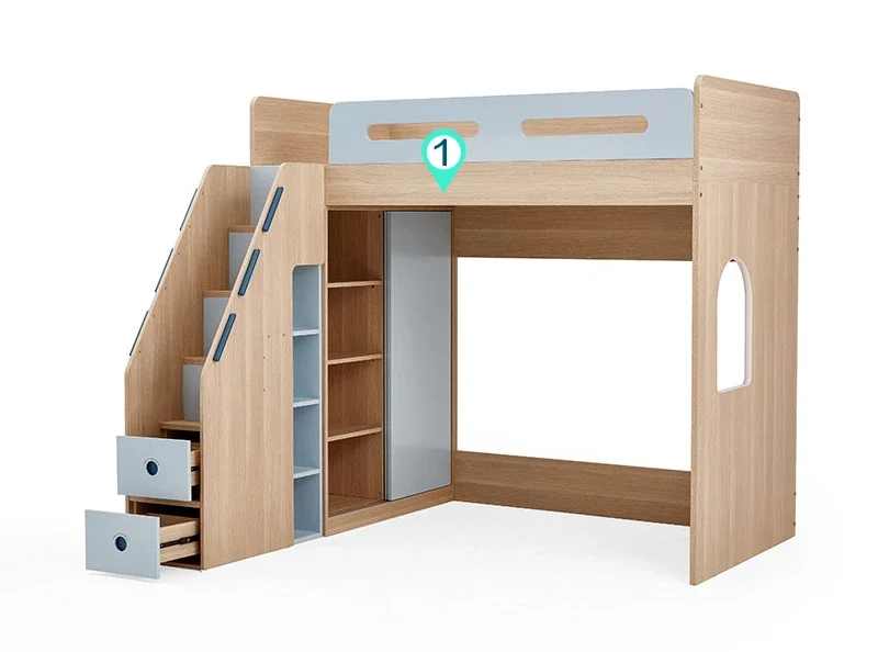 Boys and girls bunk beds small apartment wardrobe bed integrated