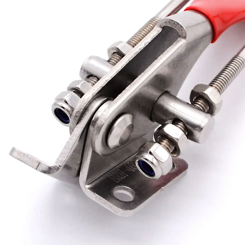 Happy New- 304 Stainless Steel Adjustable Pull Latch Toggle Locking Clasp Latch Lever Clamp Heavy Duty Toggle Bolts Clamps Toggl